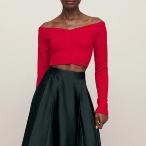 Reformation Millie Cropped Cashmere Cardigan - S